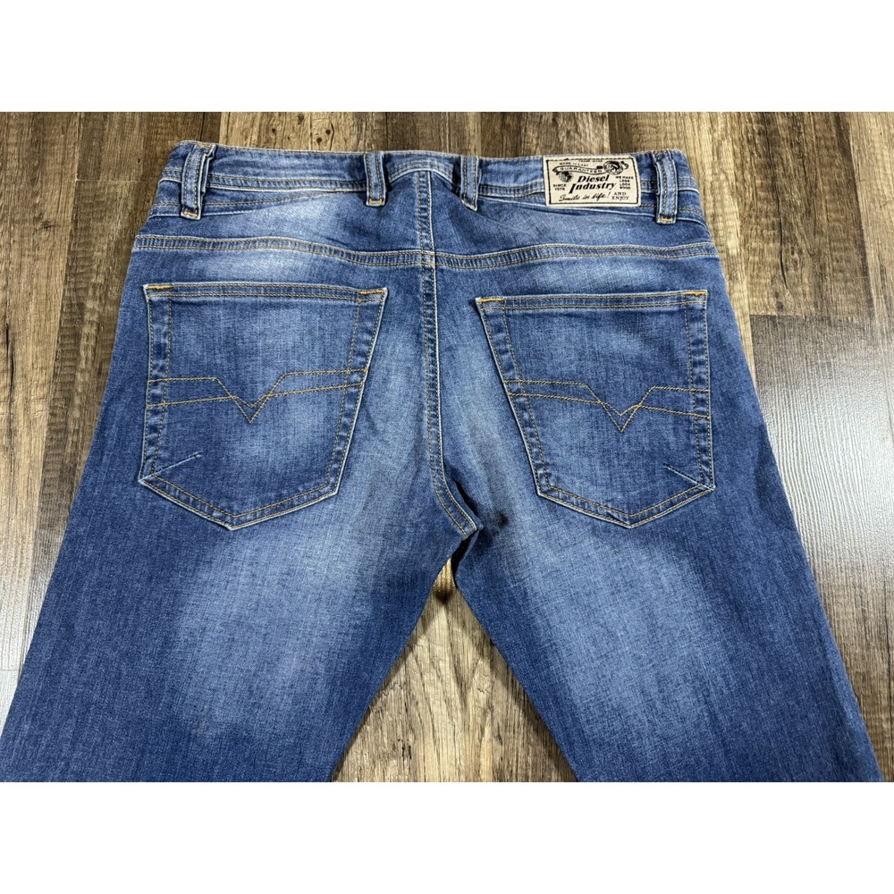 DIESEL Kid Jeans Boys 14y Shioner Slim Skinny‎ Blue Denim Wash Distressed J-OT1